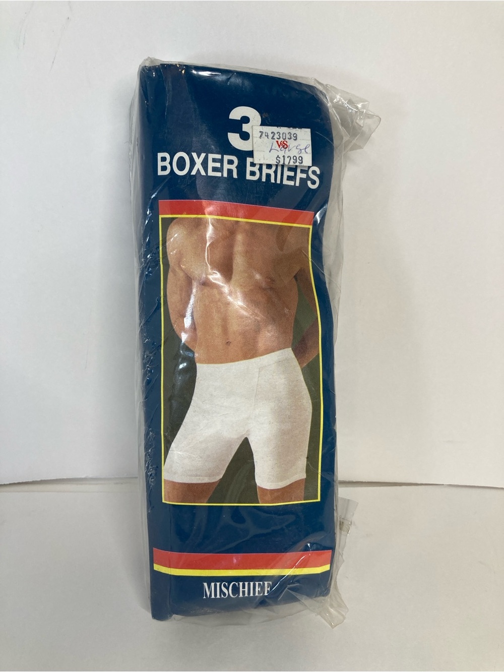New Old Stock Mischief Men’s 3 Pack Boxer Briefs L Underwear 90s